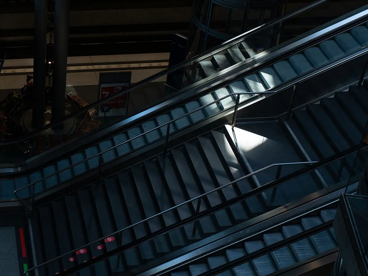 what is an elevator family - escalator inside a shopping centre