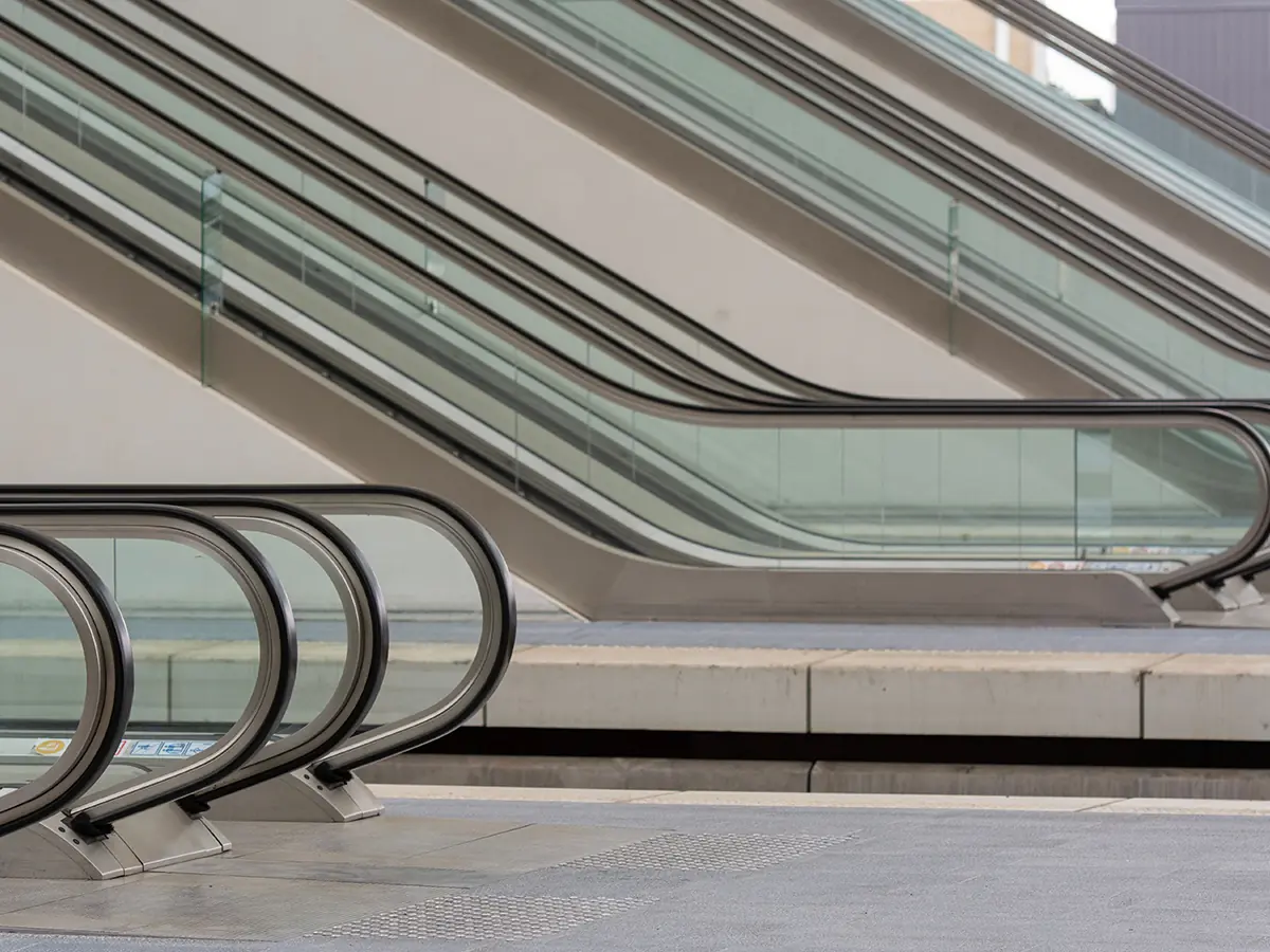 what is an elevator - moving walk passenger conveyor in a supermarket