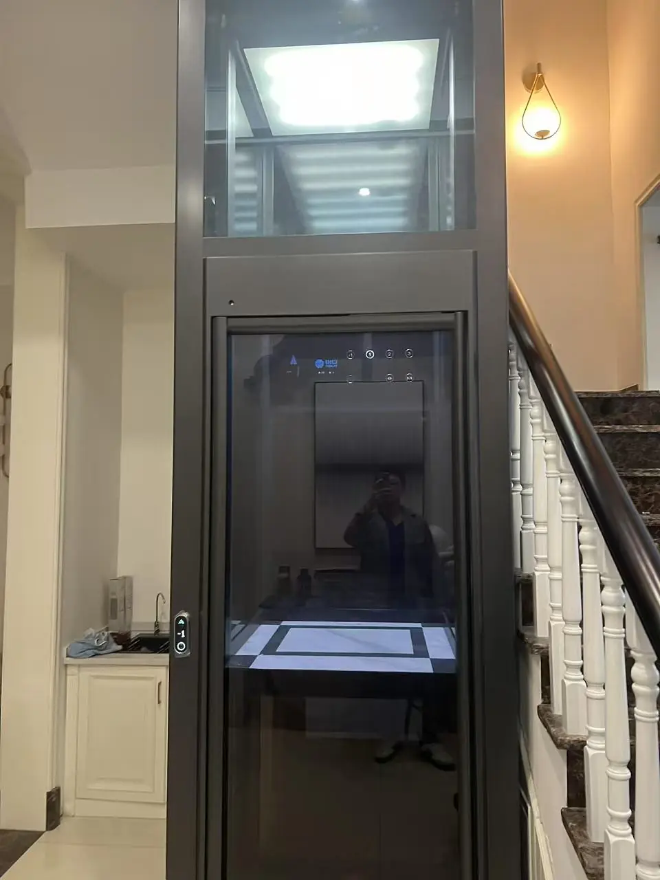 residential elevator manufacturer in china - villa home elevator installed